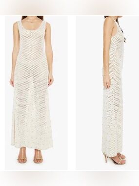 Alix of Bohemia Adele Pearl Crochet Dress NWT